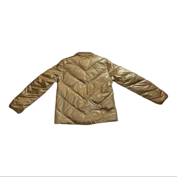 New! Woolrich Quilted Gold Puffer Down Jacket Sz M - Picture 4 of 15